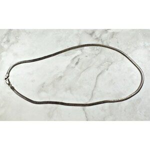 Men's Sterling Silver Snake Chain Necklace - 18"